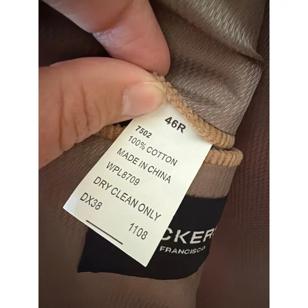 Dockers Corduroy Sport Coat Men's Size 46 Preppy Classic Blazer 100% Cotton